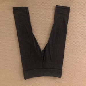 Lululemon Cropped Leggings Herringbone Gray